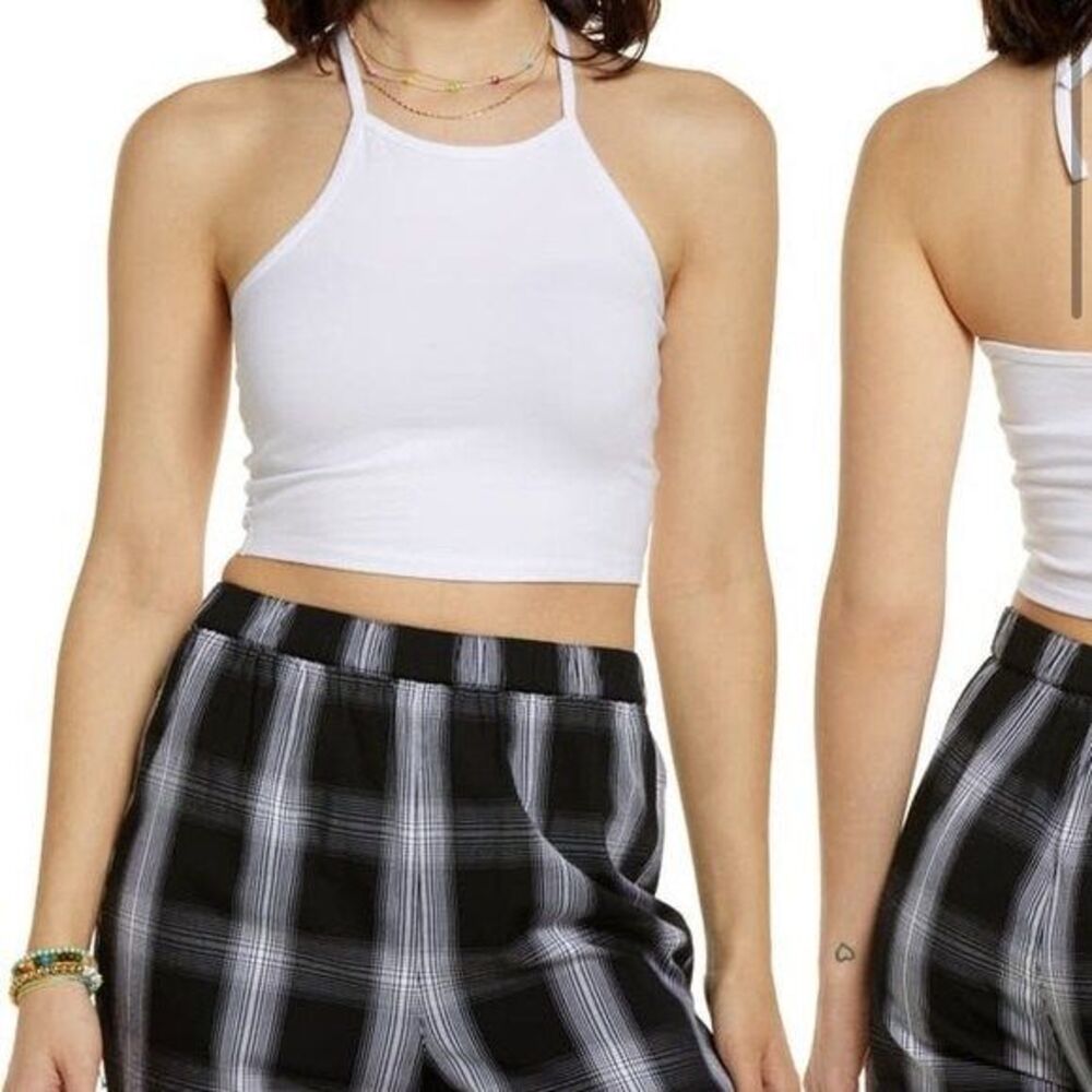BP. Halter Crop Top White Large